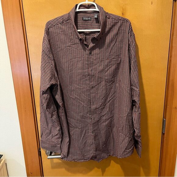 Van heusen flex mens button down xxl red - Picture 1 of 4